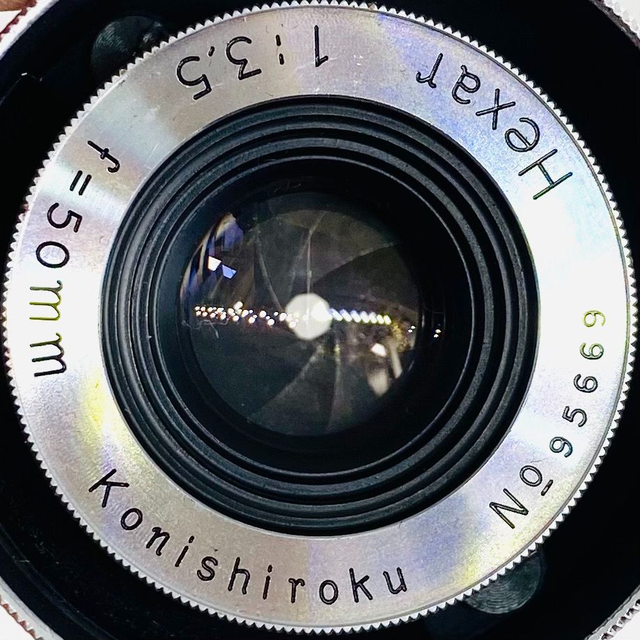 Konica コニカ HEXAR 50mm F3.5 小西六 引き伸ばしレンズ 元箱 前後