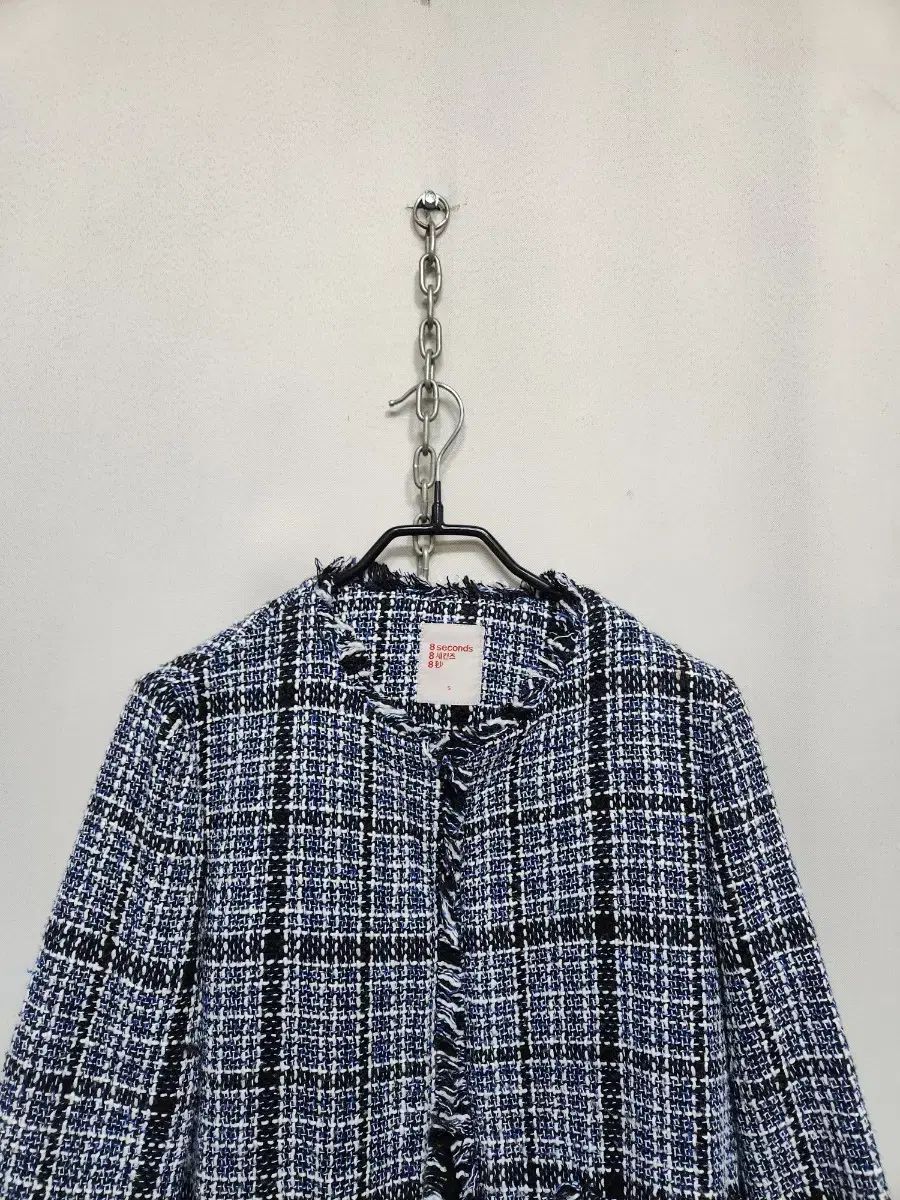 8seconds エイトセカンズ ツイード オープンタイプ ジャケット ブルー