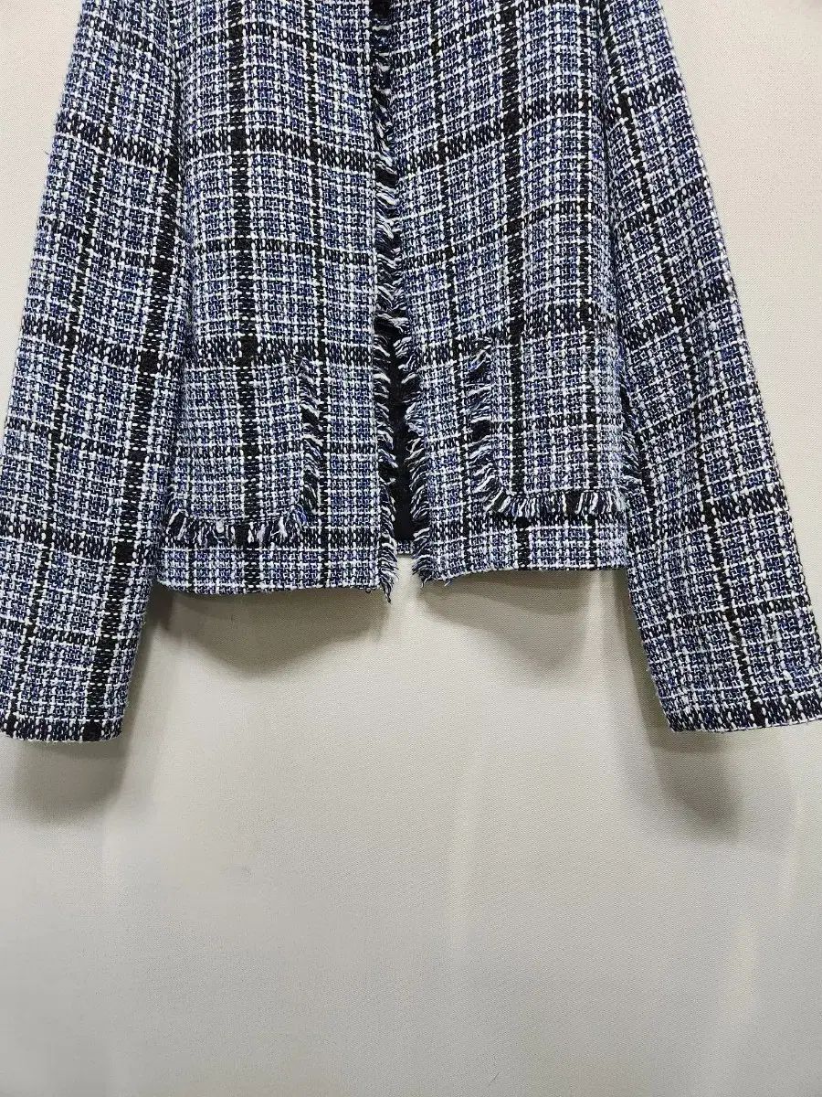 8seconds エイトセカンズ ツイード オープンタイプ ジャケット ブルー