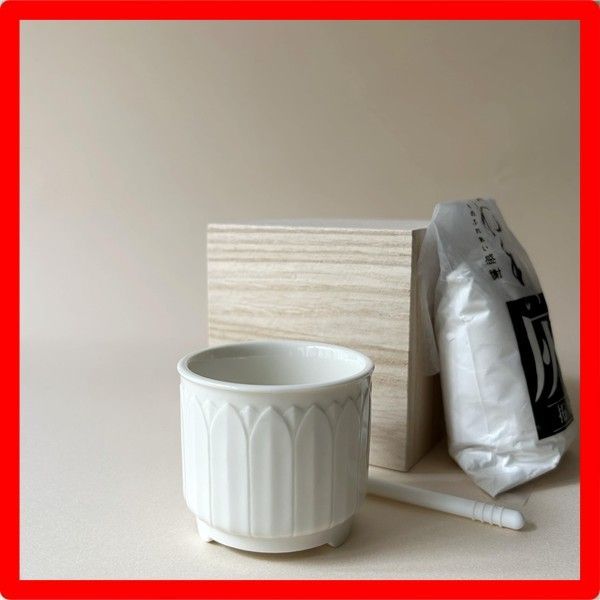 ☆送料無料☆Color:蓮（はす） 香炉 陶器製 2寸 三足 木箱付き｜香炉灰