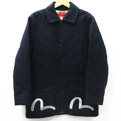 YAMANE ヤマネ EVISU エヴィス キルティングジャケット ネイビー系