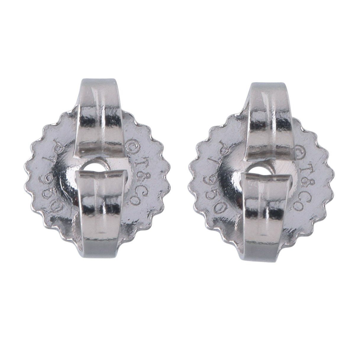 ティファニー ダイヤ ピアス バイザヤード 0.05ct×2 枠3.5mm PT950