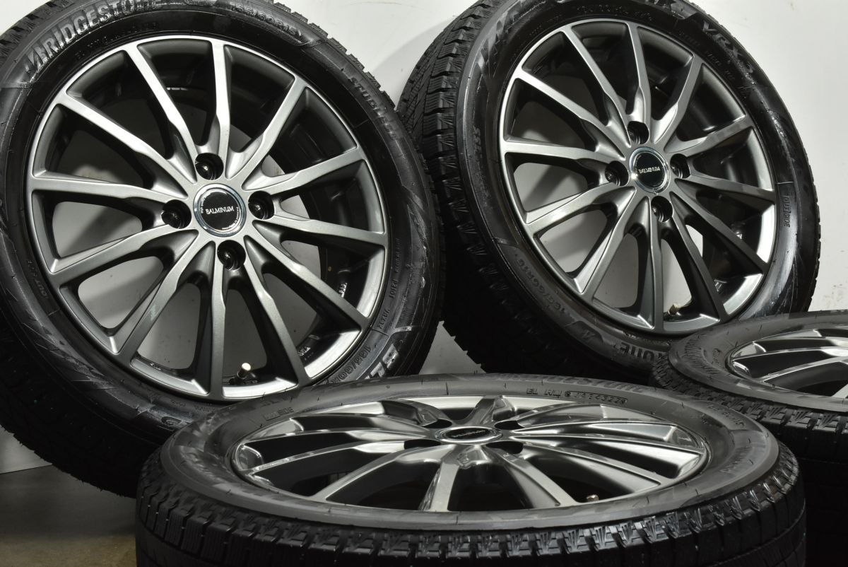 バリ溝 美品】バルミナ 15in 4.5J +48 PCD100 ブリヂストン ブリザック