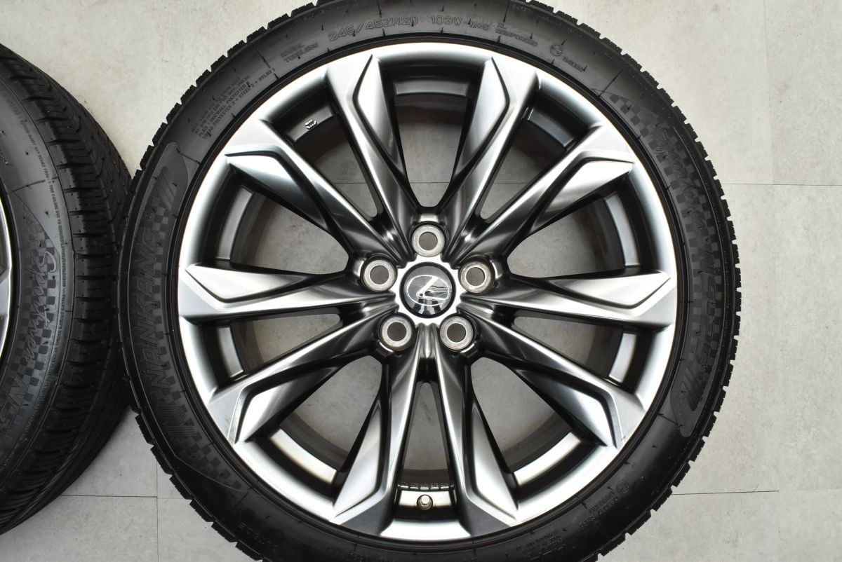 程度良好】レクサス LS500 Fスポーツ 純正 20in 8.5J +25 9.5J +35