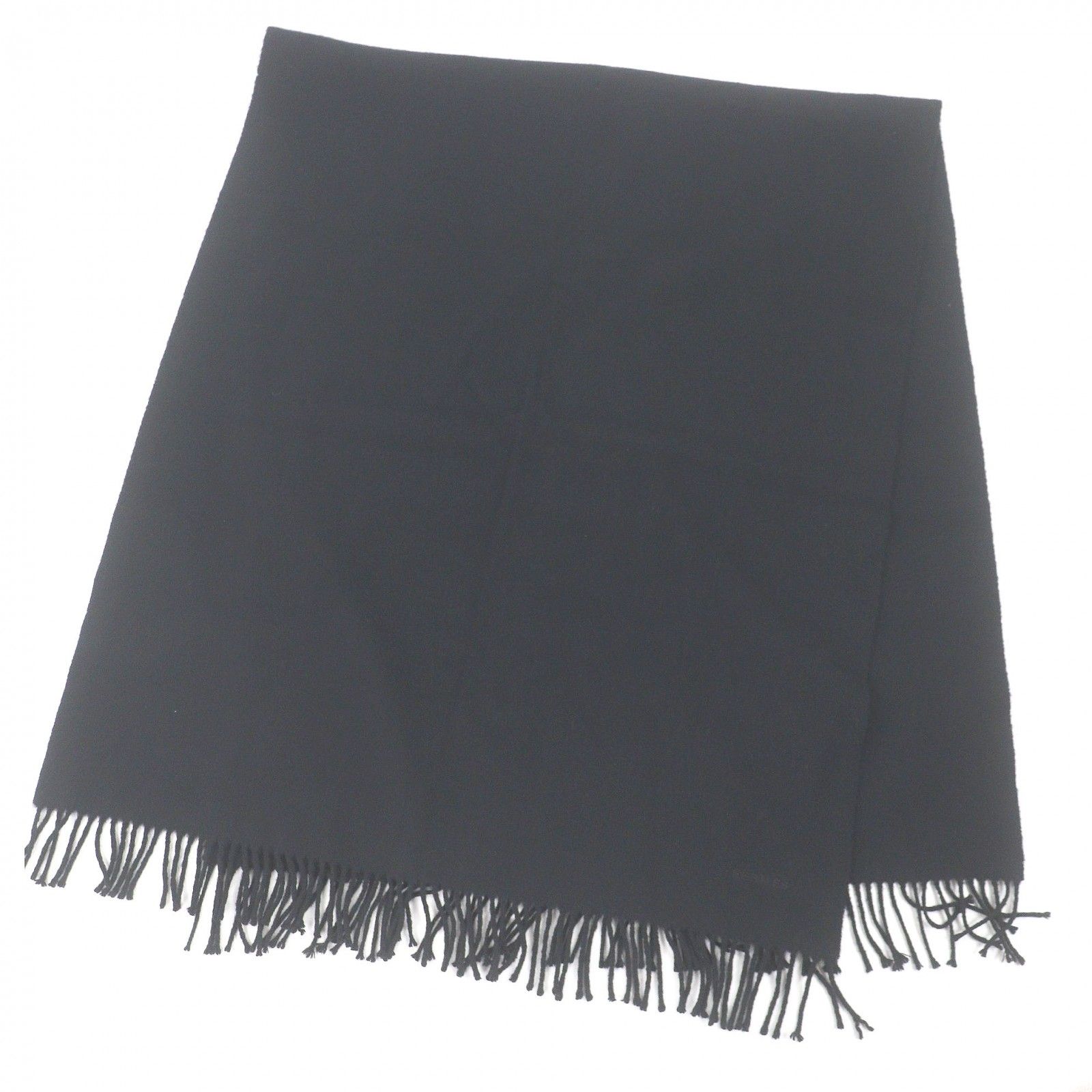 美品□HERMES エルメス カシミヤ100% ロゴエンブロイダリー 刺繍