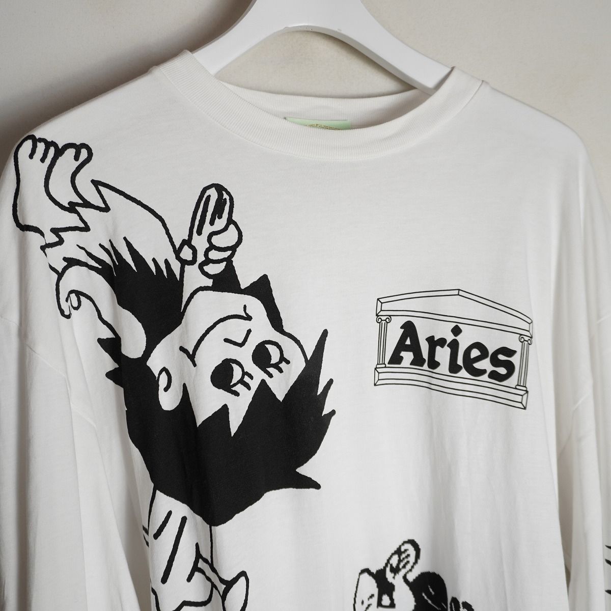 美品 Aries アリーズ アリエス Graphic Mashup LS Tee グラフィック