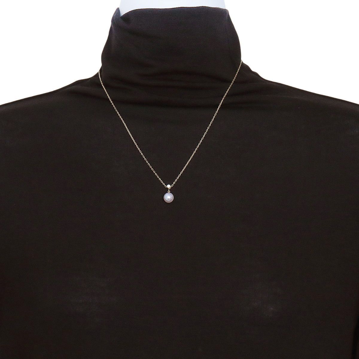 ミキモト ダイヤ パール ネックレス アコヤパール8.2mm 42cm K18YG PP