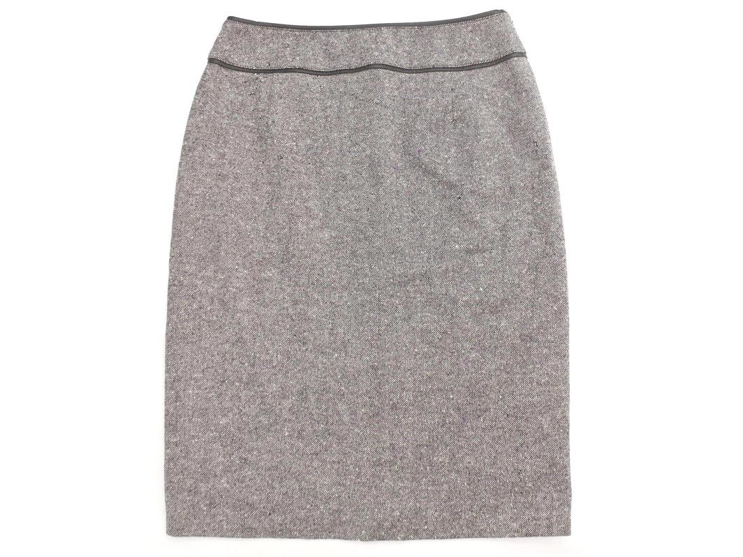 TRANS WORK トランスワーク ウール混 ファー 付 ジャケット スカート