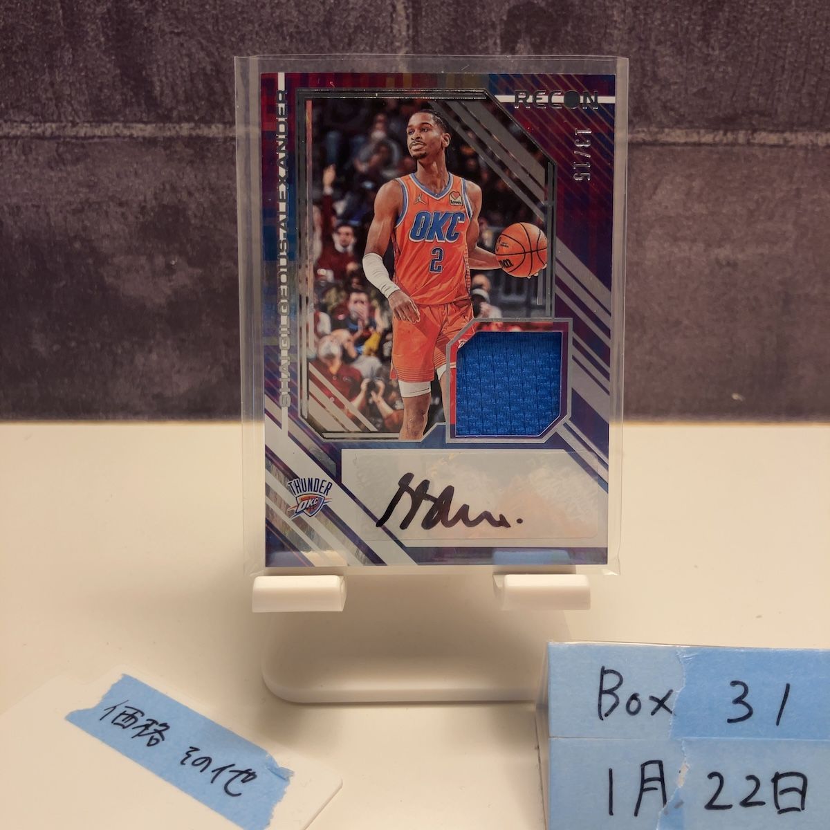 2021-22 Panini Recon Shai Gilgeous-Alexander 13/15 直筆サイン