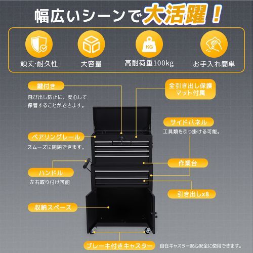 有孔ボード付き 鍵付き