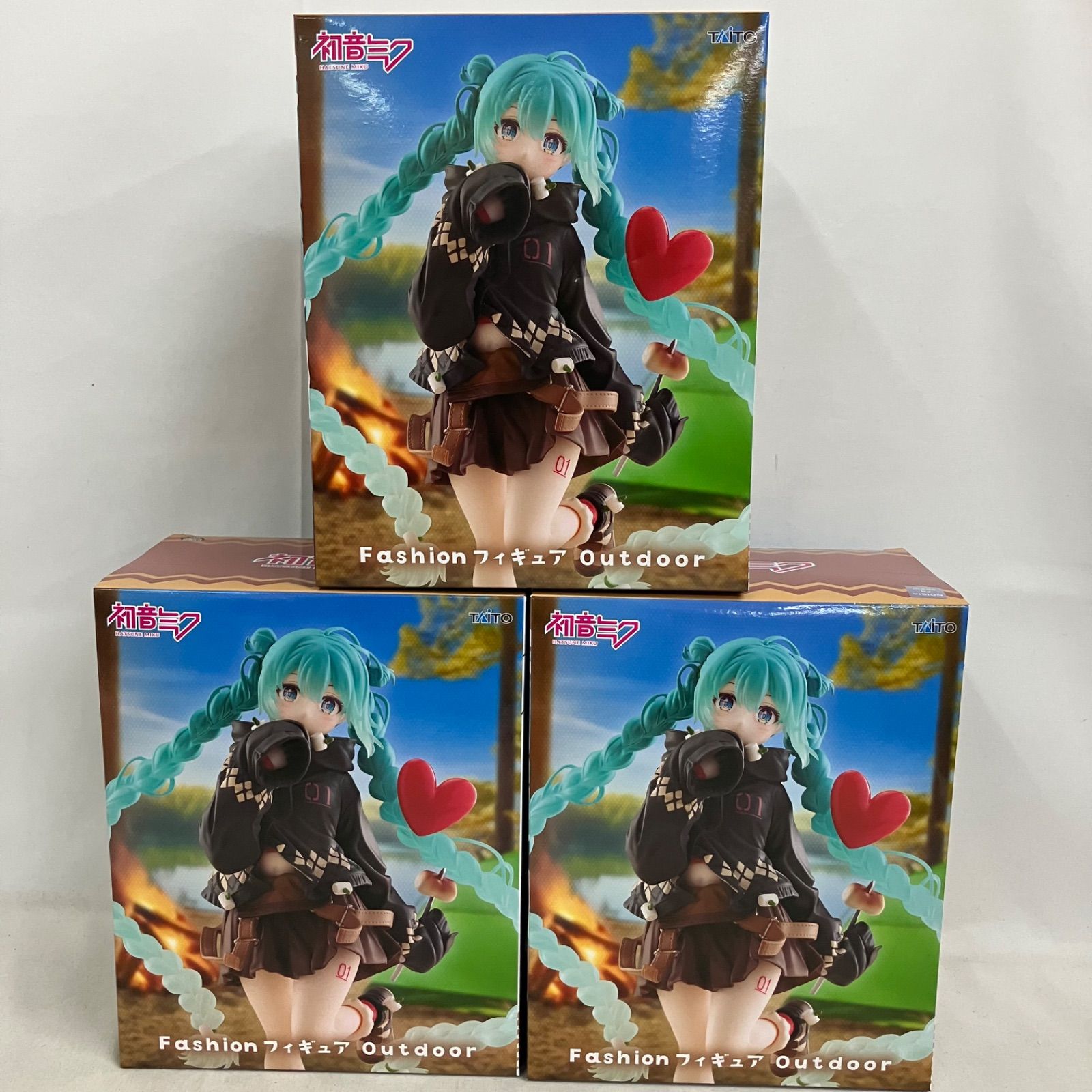 未開封 初音ミク Fashionフィギュア 初音ミク Outdoor フィギュア 3個