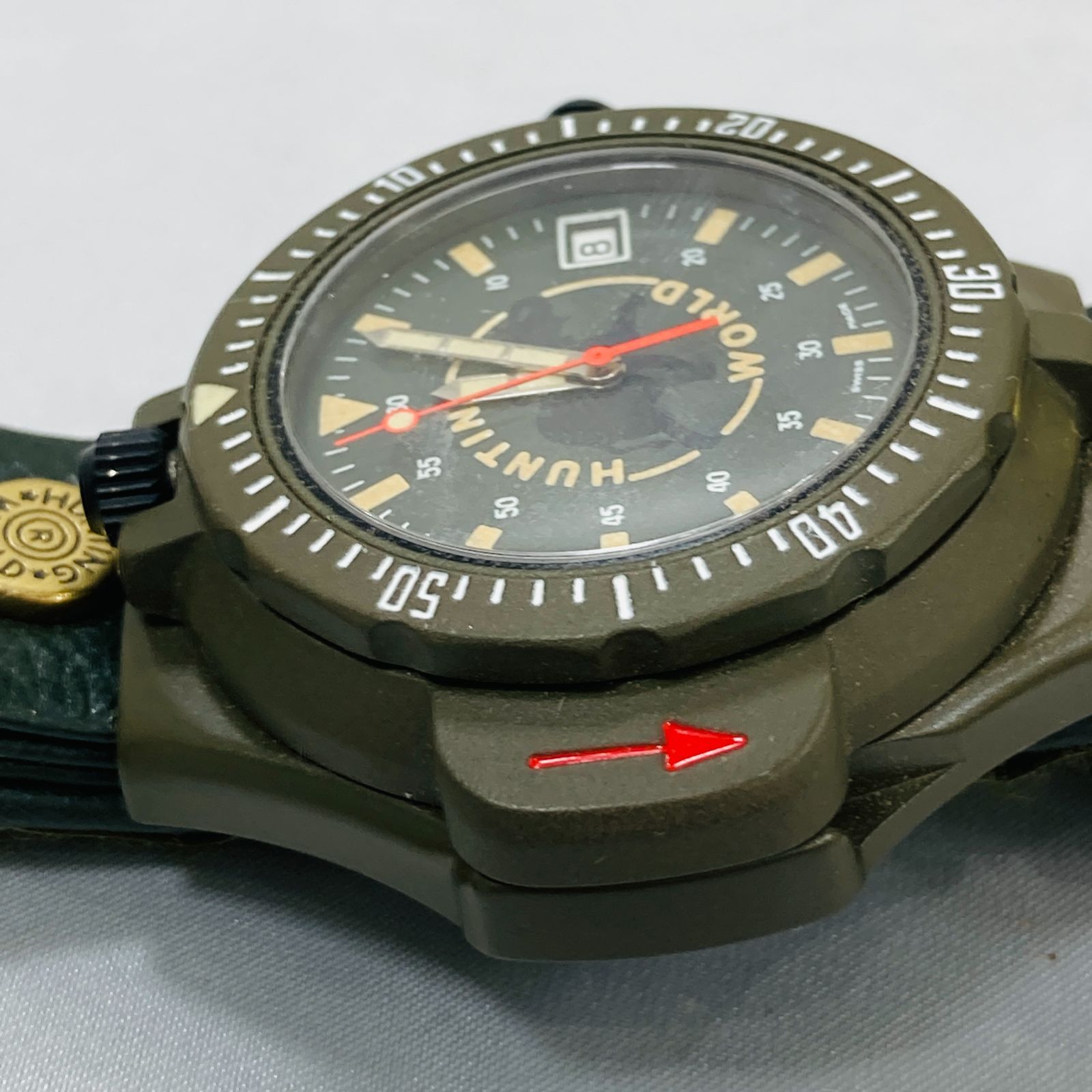 A【稼働品】HUNTING WORLD ハンティングワールド コンパスウォッチ