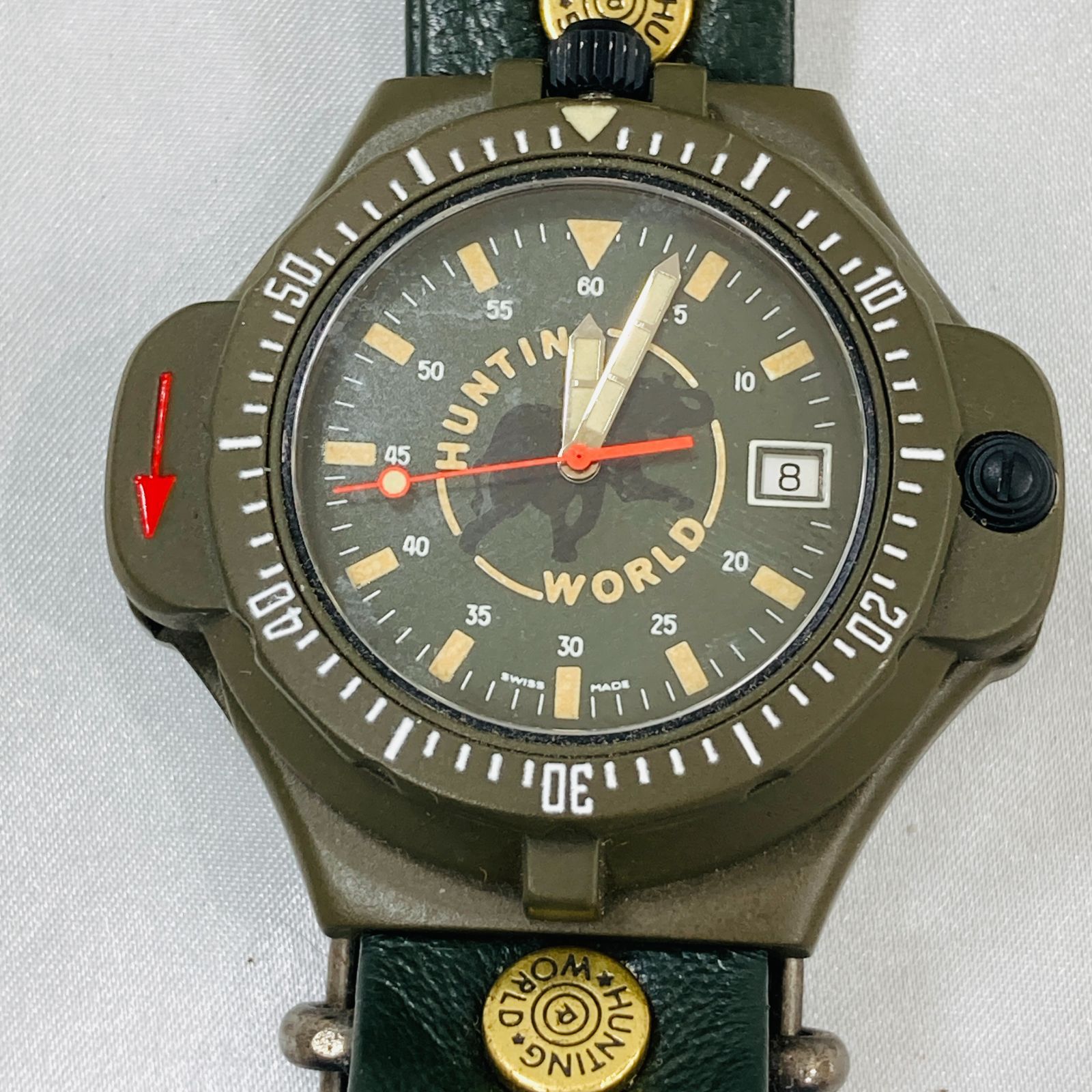 A【稼働品】HUNTING WORLD ハンティングワールド コンパスウォッチ
