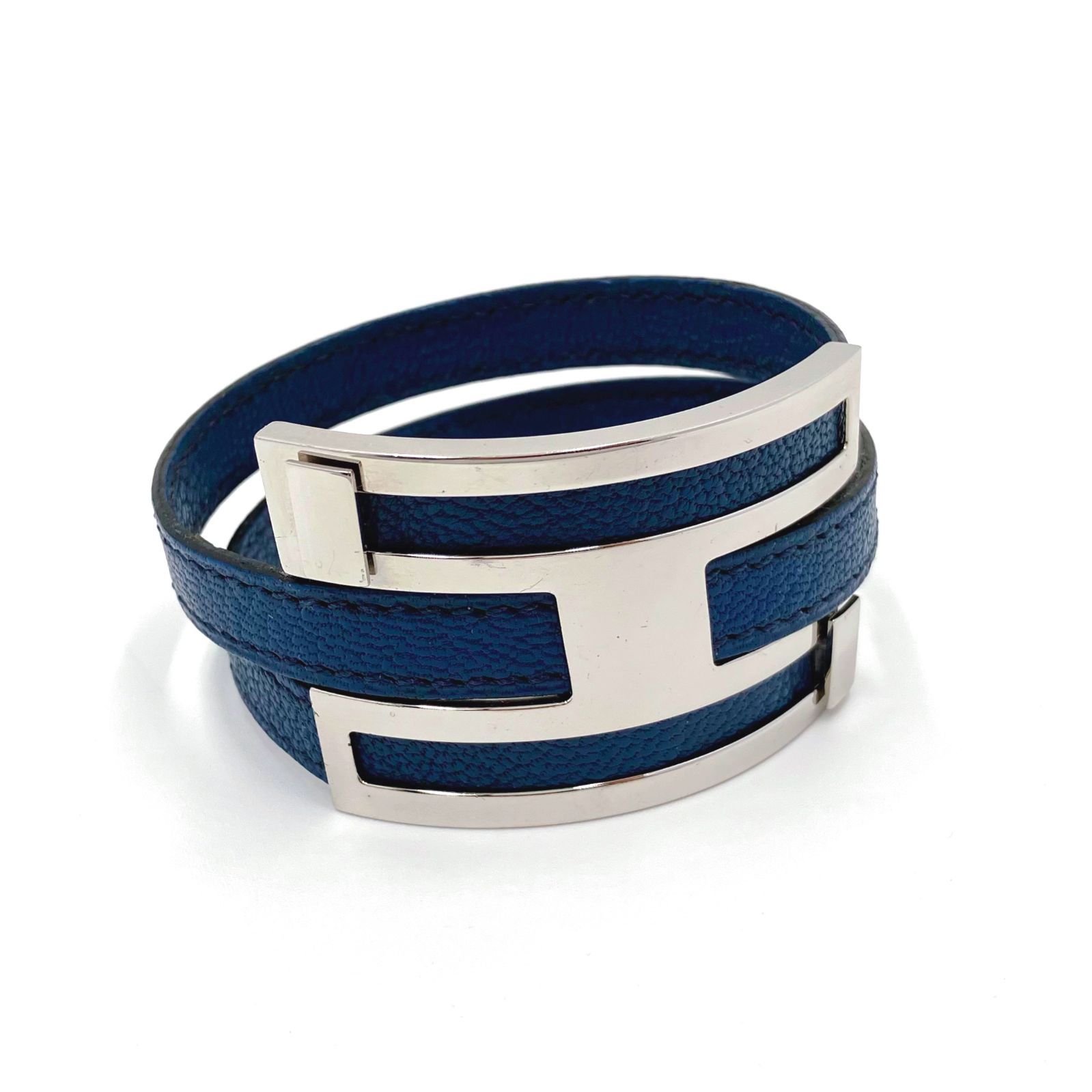 美品 HERMES エルメス プスプス ブレスレット バングル Hモチーフ