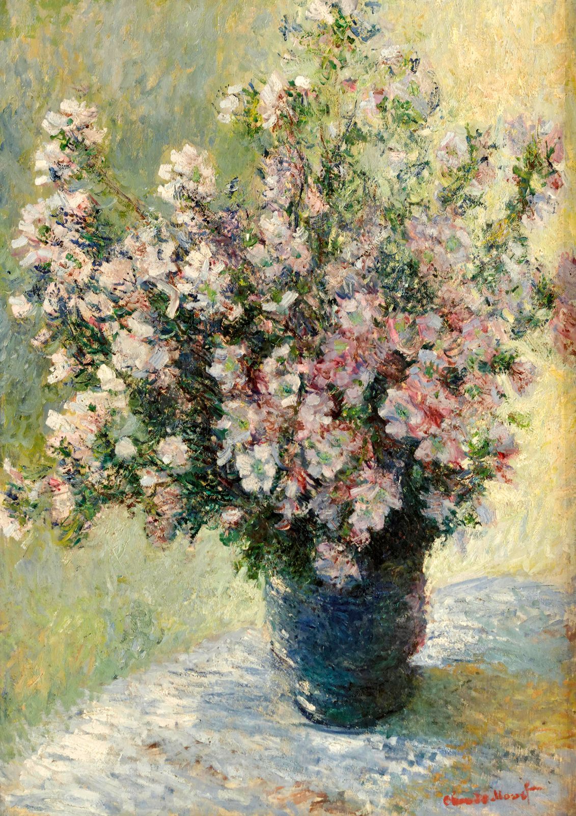 モネ マロウの花瓶 A3(297㎜×420㎜）アートポスター 日本製 絵画