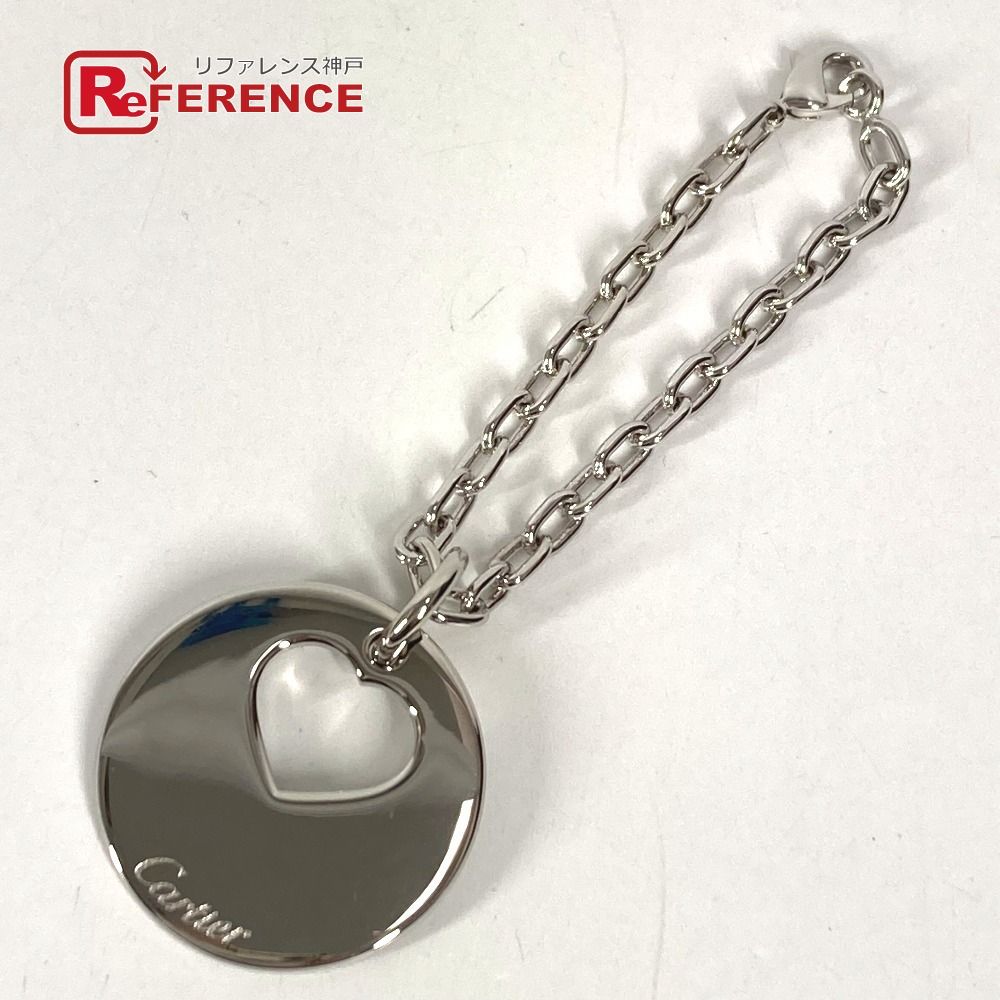 CARTIER カルティエ キーホルダー ハート ロゴ メタル シルバー - メルカリ