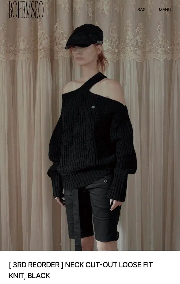 BOHEMSEO ボヘミアンソウル ネック カットアウト ルーズフィット