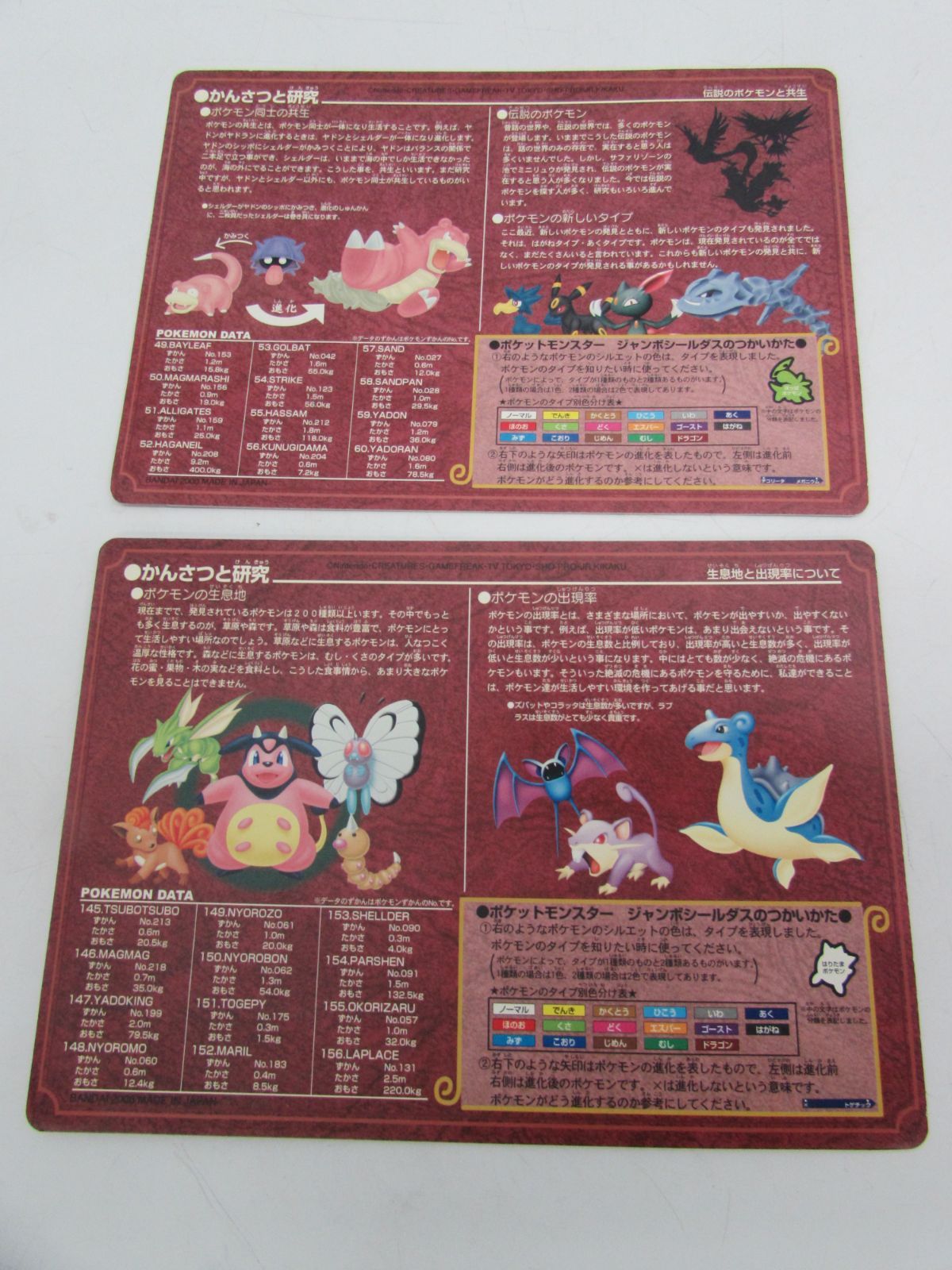 未剝がし ポケットモンスター ILLUSTRATED GUIDE ジャンボシールダス