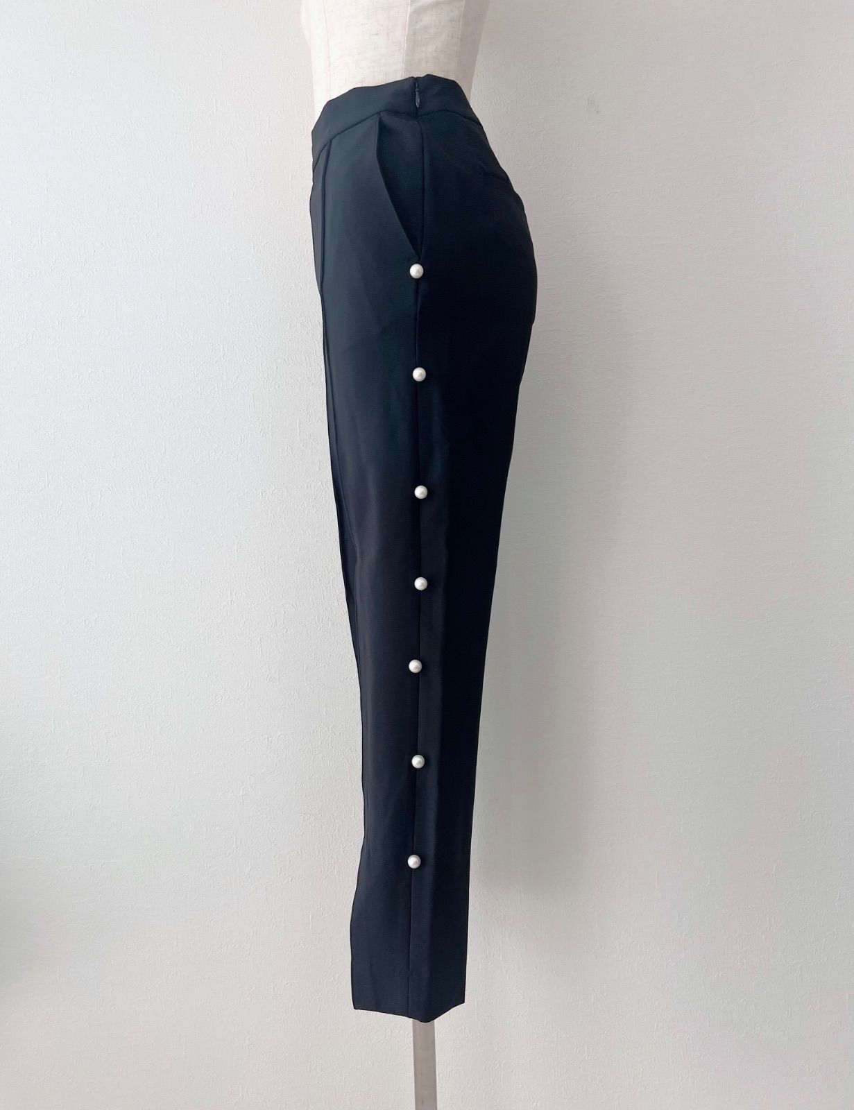 Ame no chi Hare アメノチハレ パンツ S ストレッチサイドパールパンツ