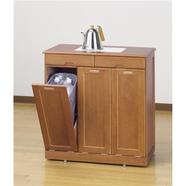 天然木分別ダストボックス（タイル付き) 3分別 ブラウン - メルカリ