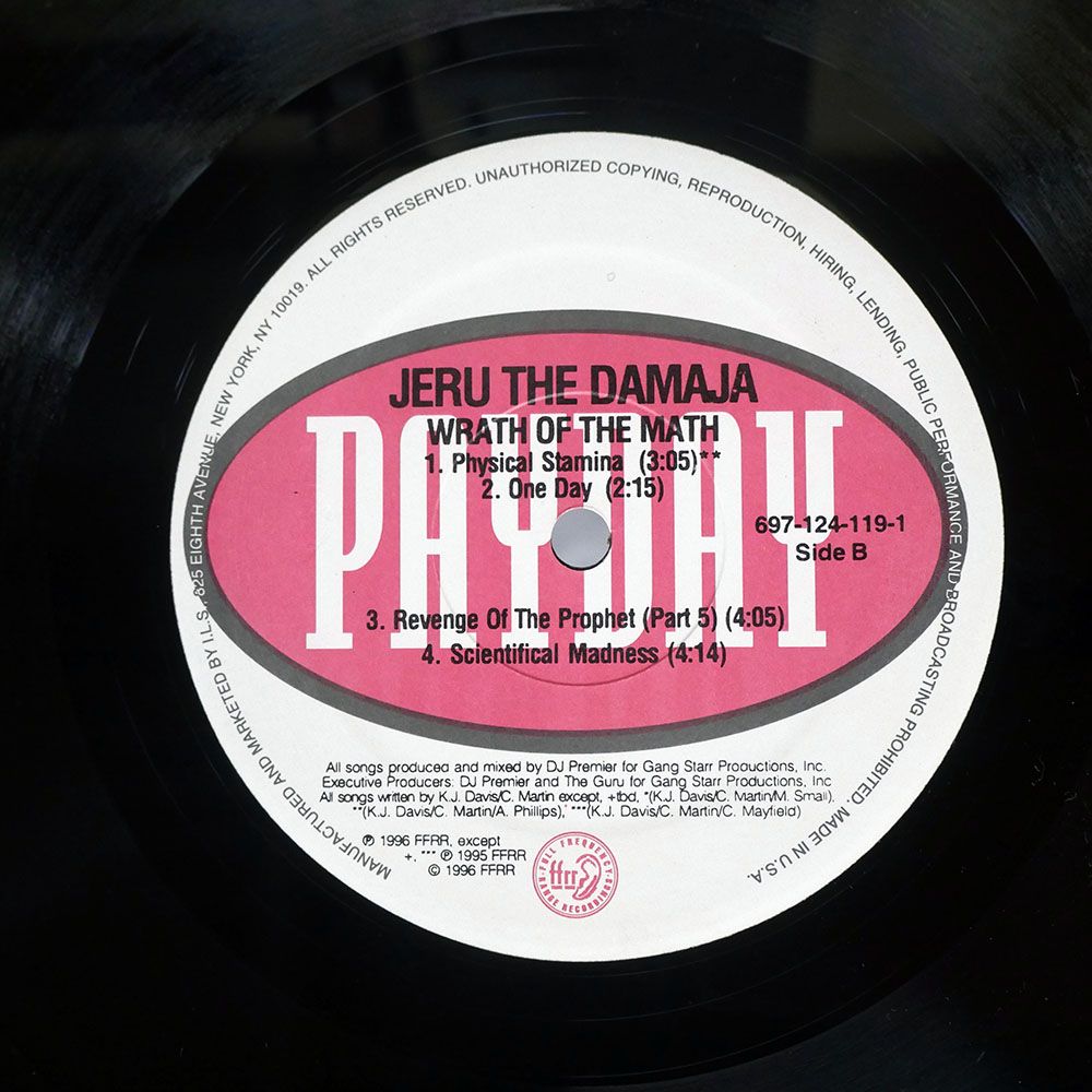 US盤 JERU THE DAMAJA/WRATH OF THE MATH/PAYDAY 6971241191 LP - メルカリ
