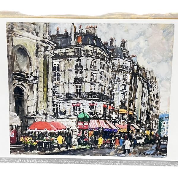 油彩画 洋画家 児玉幸雄 こだまゆきお 【サントノーレ通り】 色彩の