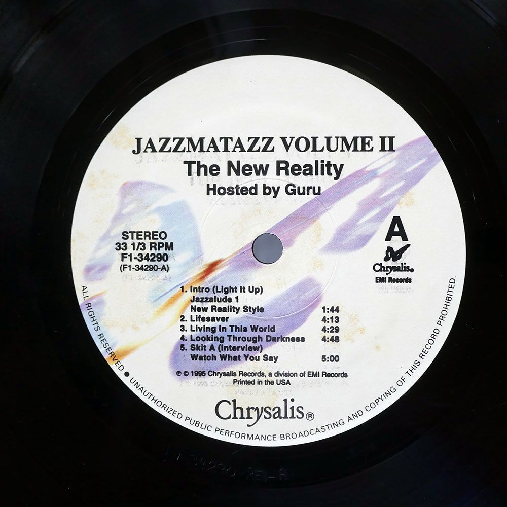 US盤 GURU/JAZZMATAZZ VOLUME II : THE NEW REALITY/CHRYSALIS F134290