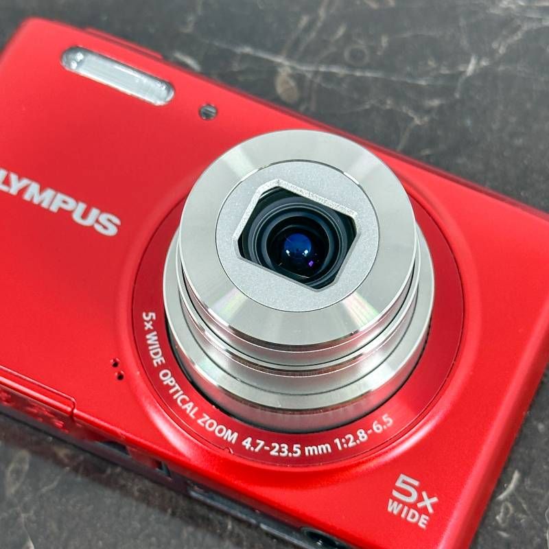 美品】Olympus Stylus VG-180 レッド コンパクトデジタルカメラ 1600万