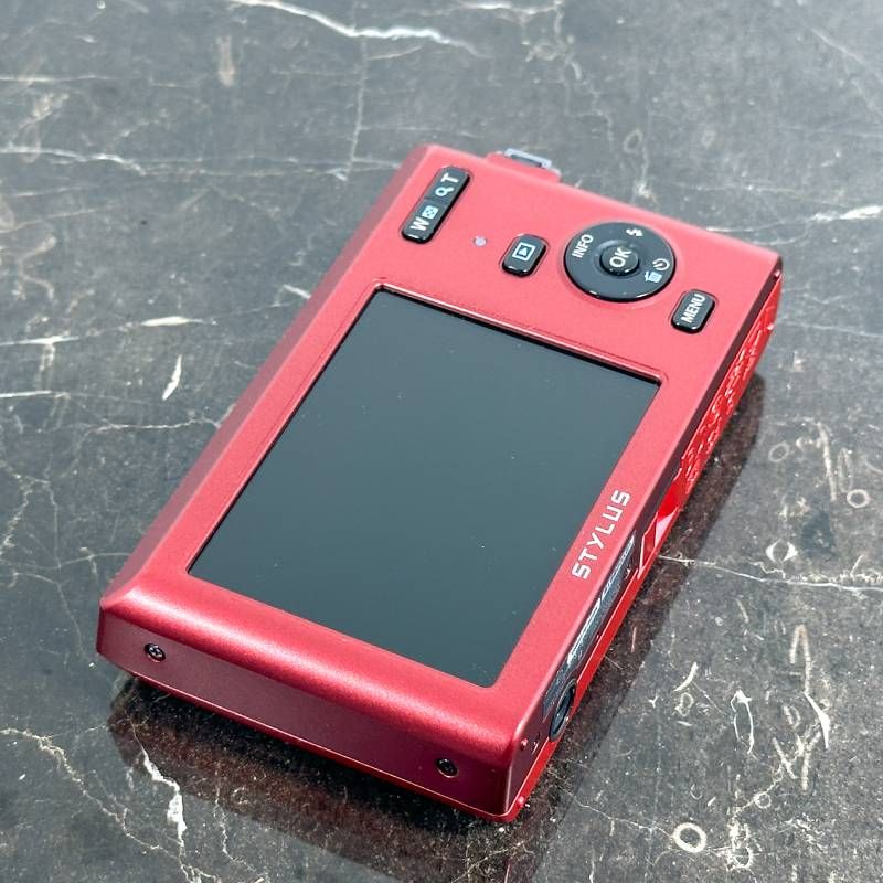 美品】Olympus Stylus VG-180 レッド コンパクトデジタルカメラ 1600万