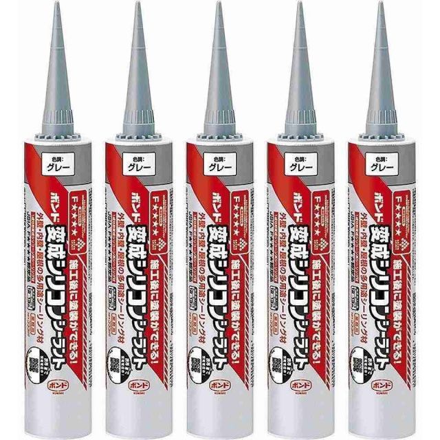コニシ - ボンド 変成シリコンシーラント グレー (333ml) 5個セット