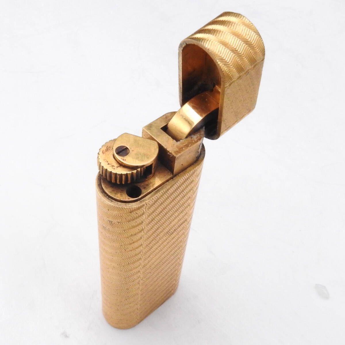 着火未確認】Cartier カルティエ ゴールド ガスライター 柄物 ok9-9