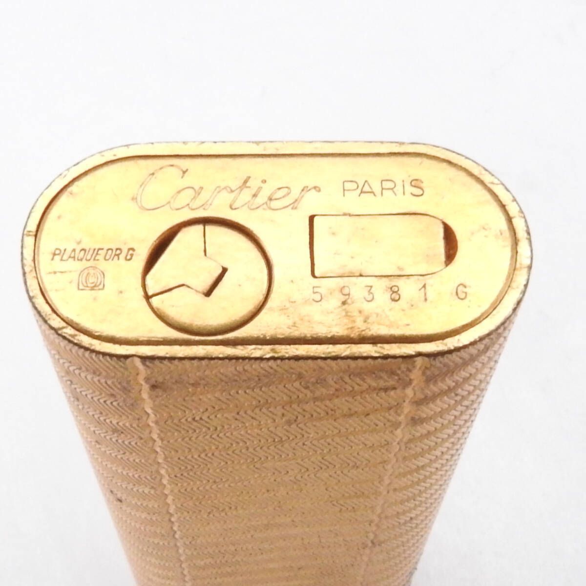 ライター 9； （着火未確認・火花OK） Cartier カルティエ オーバル 