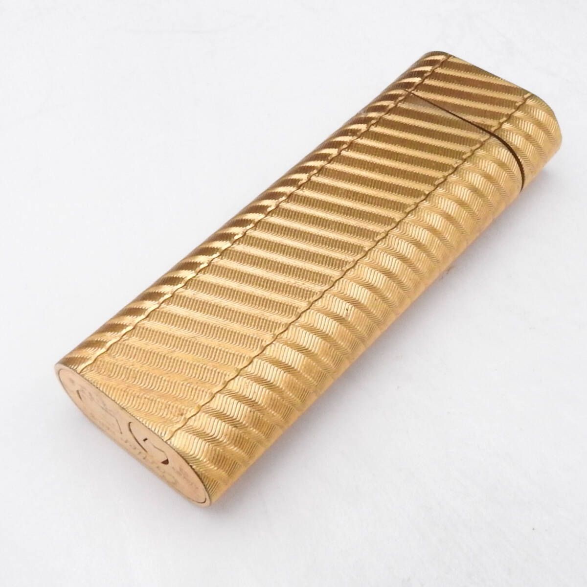 着火未確認】Cartier カルティエ ゴールド ガスライター 柄物 ok9-9