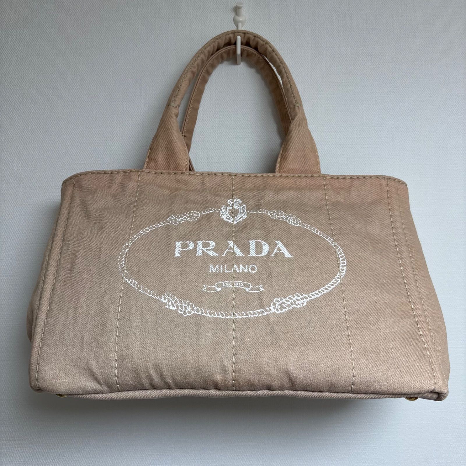PRADA プラダ カナパ ベージュ バッグ トートバッグ ※保存袋 