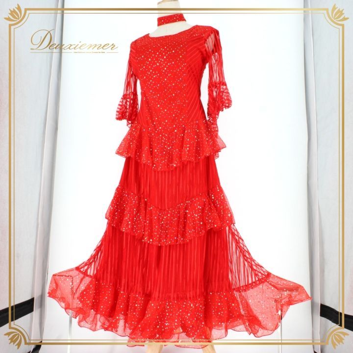 社交ダンス 衣装 スタンダード ドレス ワンピース パーティドレス