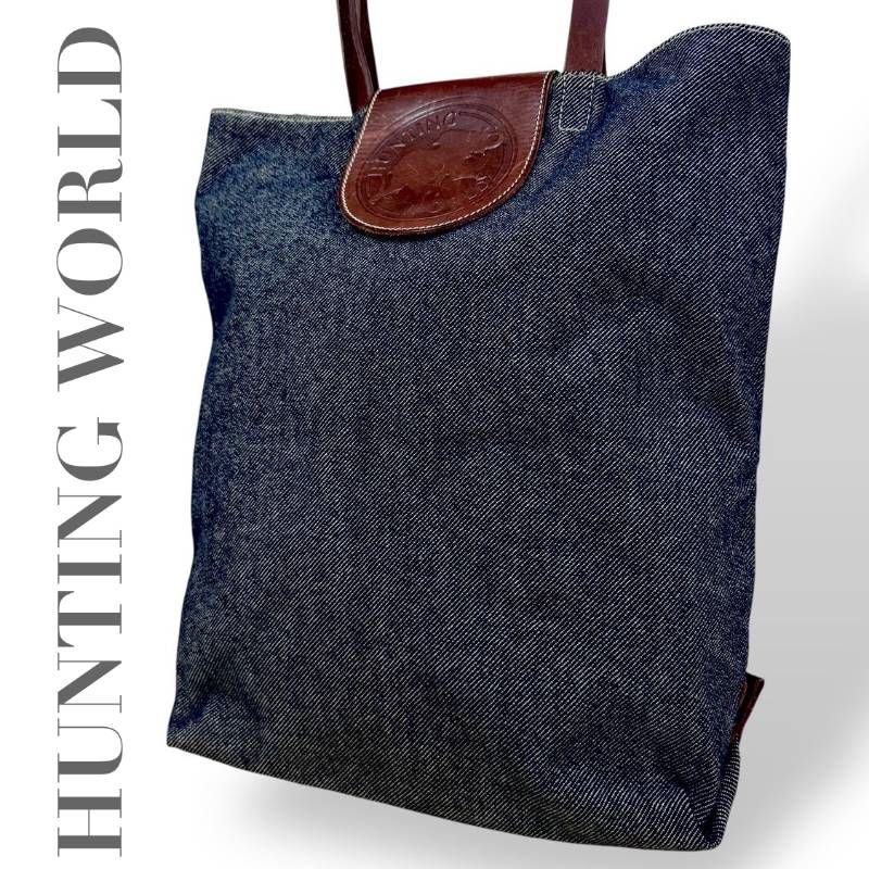 美品☆HUNTING WORLD ハンティングワールド☆トートバッグ 肩掛け