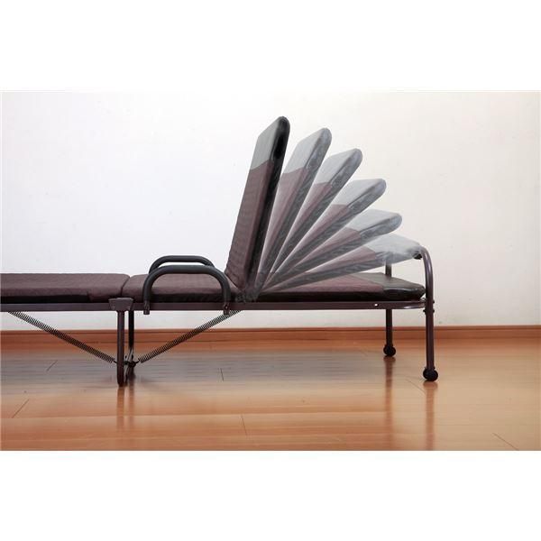  収納式リクライニングベッド セミダブル ブラウン 14段階 組立式 電動リクライニング北欧 2人掛け 3人掛けソファ ソファ ソファベッド