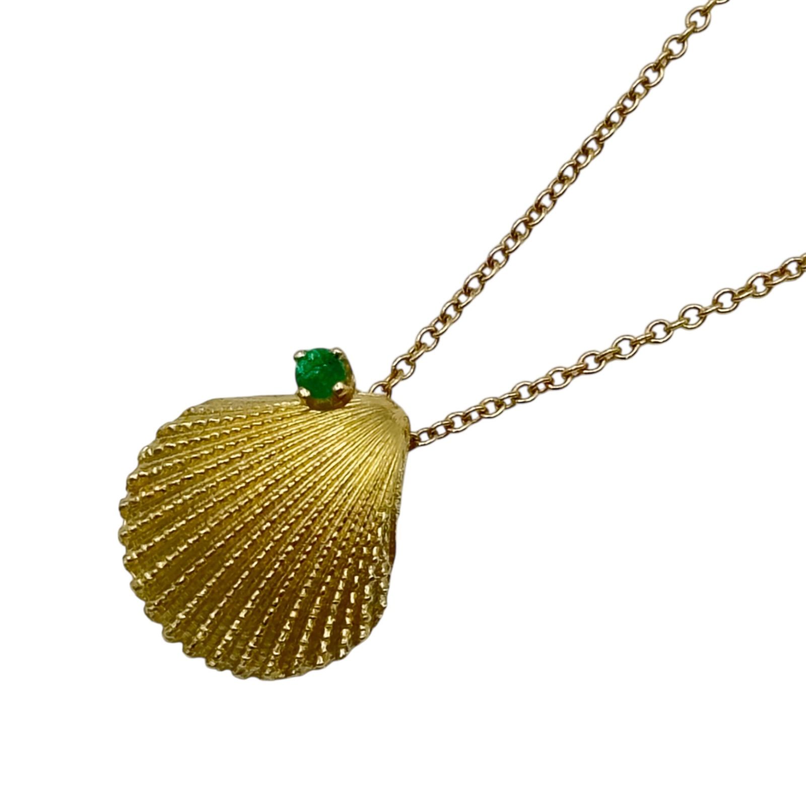 ティファニー TIFFANY＆CO シェルモチーフネックレス ゴールド 750