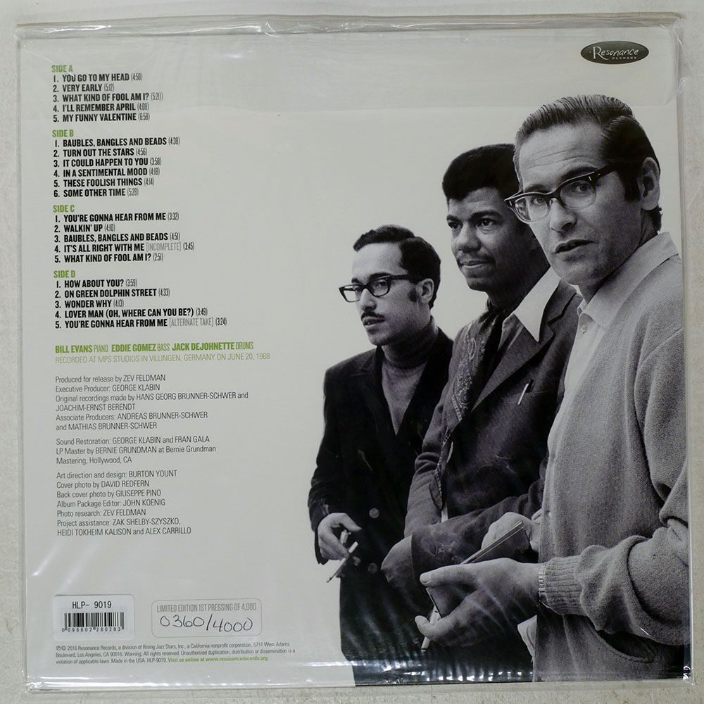 US盤 BILL EVANS/SOME OTHER TIME/RESONANCE HLP9019 LP - メルカリ