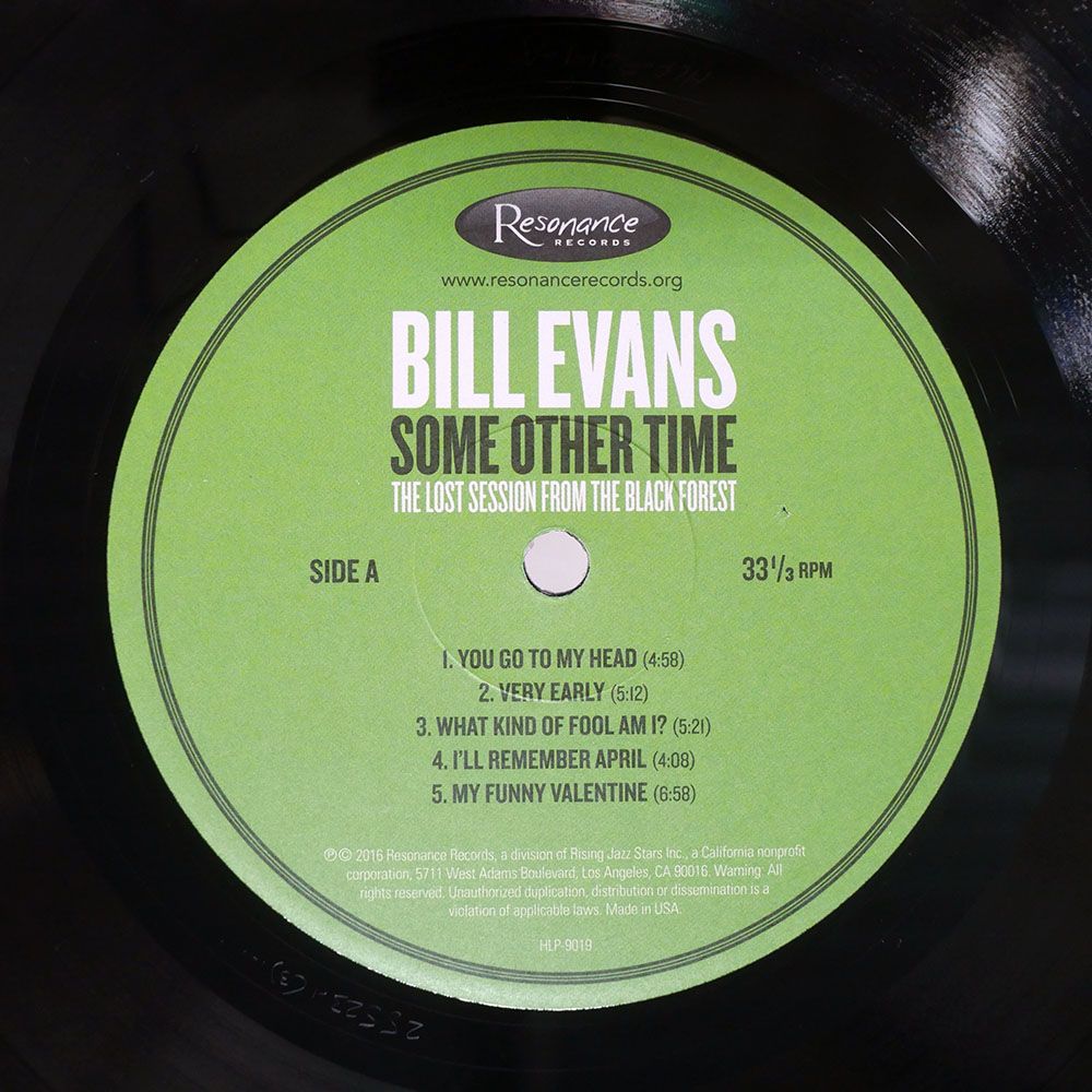 US盤 BILL EVANS/SOME OTHER TIME/RESONANCE HLP9019 LP - メルカリ
