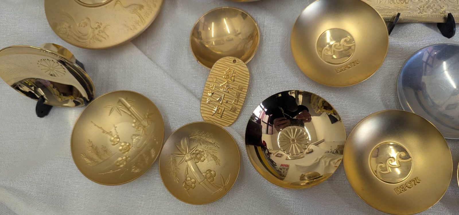 豪華13点セット】24KGP 金メッキ 縁起物 詰め合わせ 盃・急須・小判