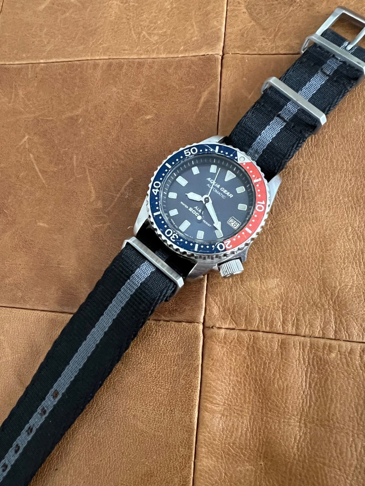 セイコー アルバ☆アクアギア☆自動巻き☆ペプシ☆稼働品☆ボーイズ