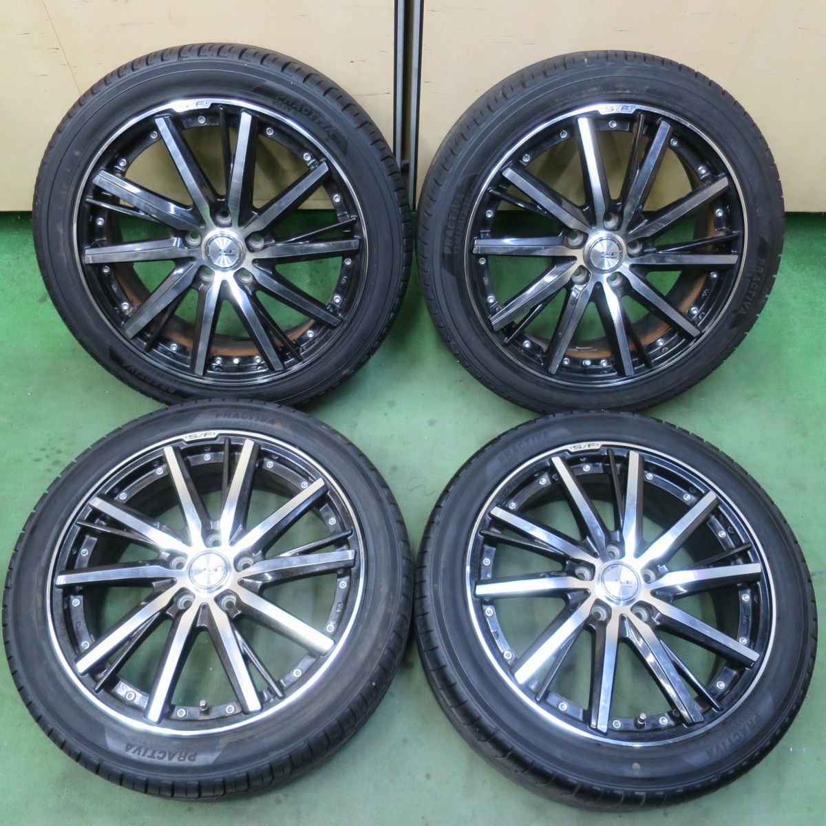 ヨコハマ プラクティバ．225/45R18．22年製．9〜9.5分山．4本セット