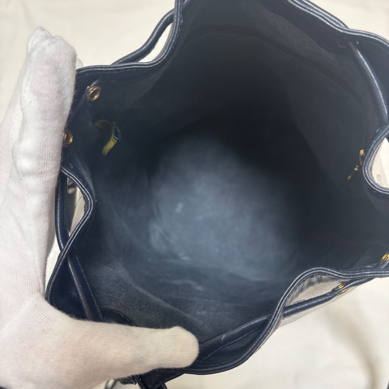 訳あり現状品 ヴィンテージ MCM エムシーエム ヴィセトス 巾着バッグ 