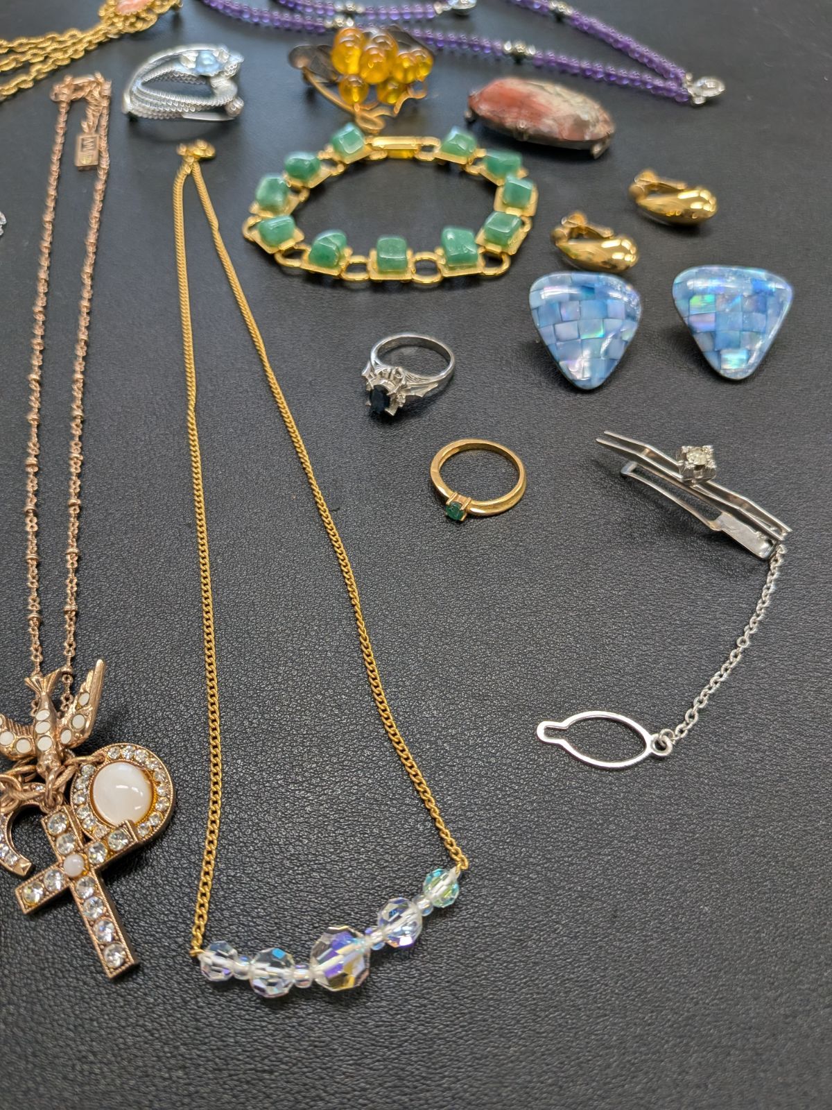 遺品整理まとめて□74】ジュエリー 20点 SILVER ストーン べっ甲