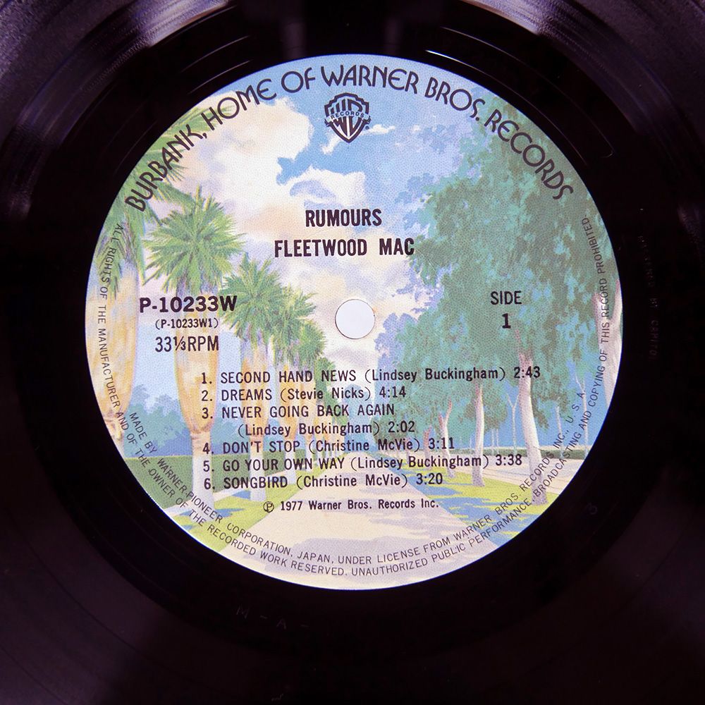 国内盤 FLEETWOOD MAC/RUMOURS/WARNER BROS. P10233W LP - メルカリ