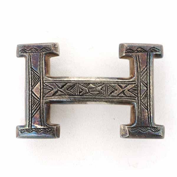 エルメス HERMES H トゥアレグ バックル ベルト シルバー925 AG925 