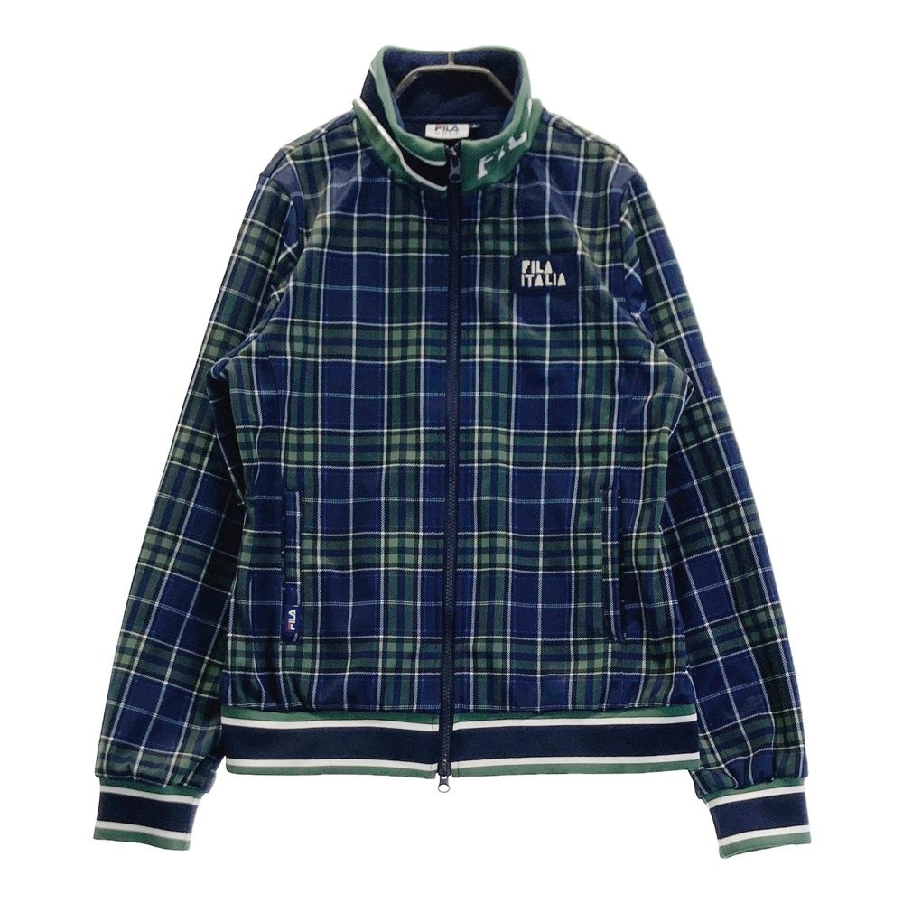 サイズ：L FILA GOLF フィラゴルフ ジャケット チェック ネイビー系