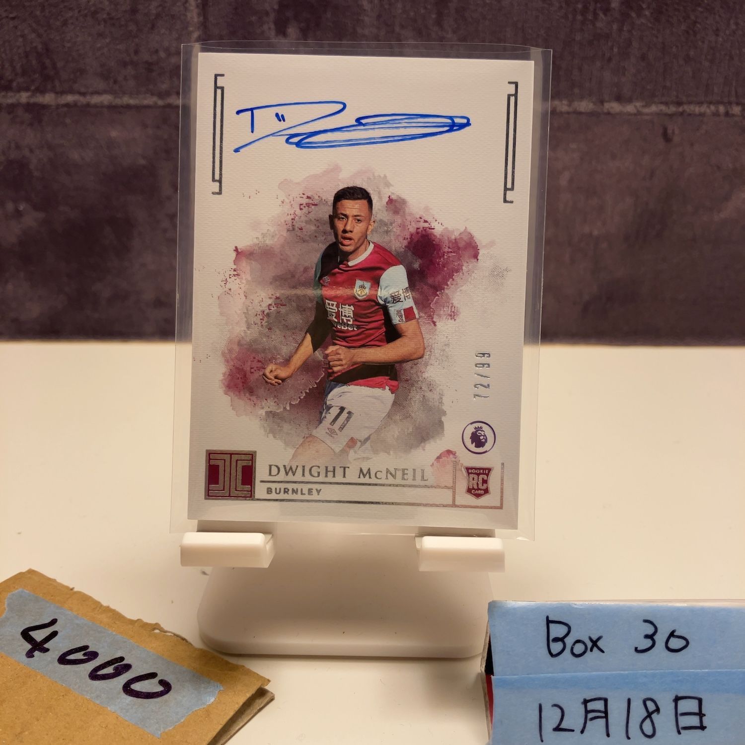 2019 Panini Impeccable Dwight McNeil 72/99 直筆サインカード