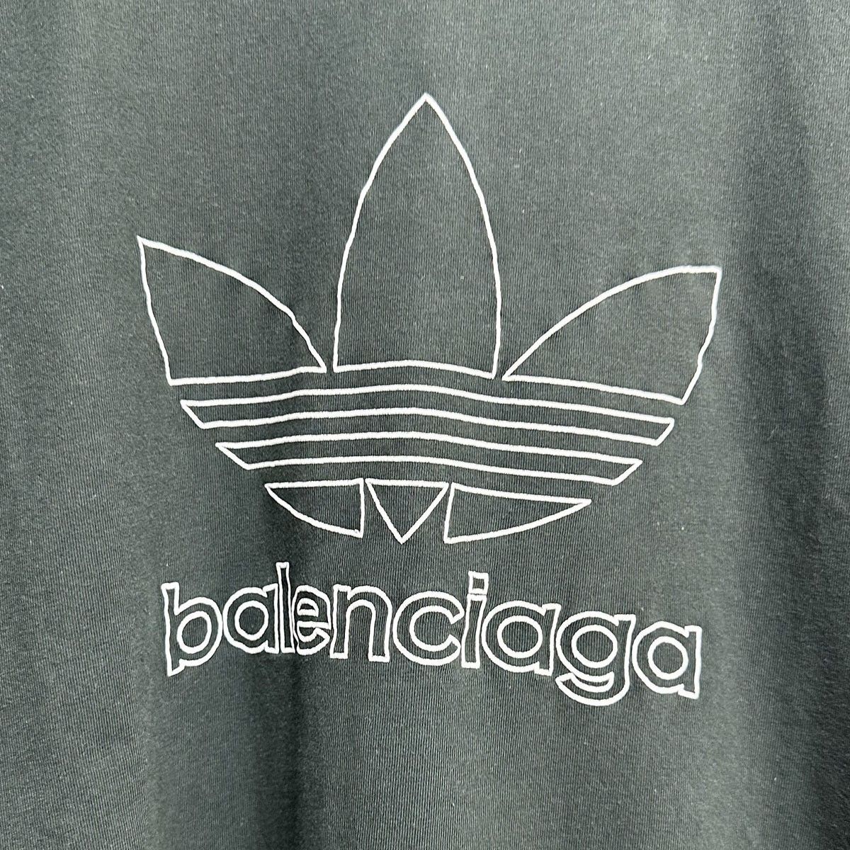 BALENCIAGA×adidas OVERSIZED TEE ダブルネームロゴ刺繍オーバーサイズ 